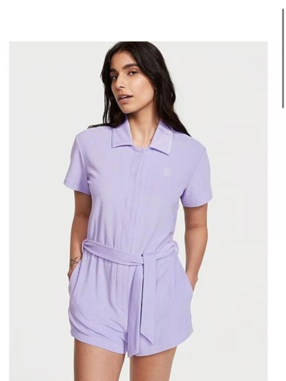 Victoria's Secret Lavender Short-Sleeve Romper